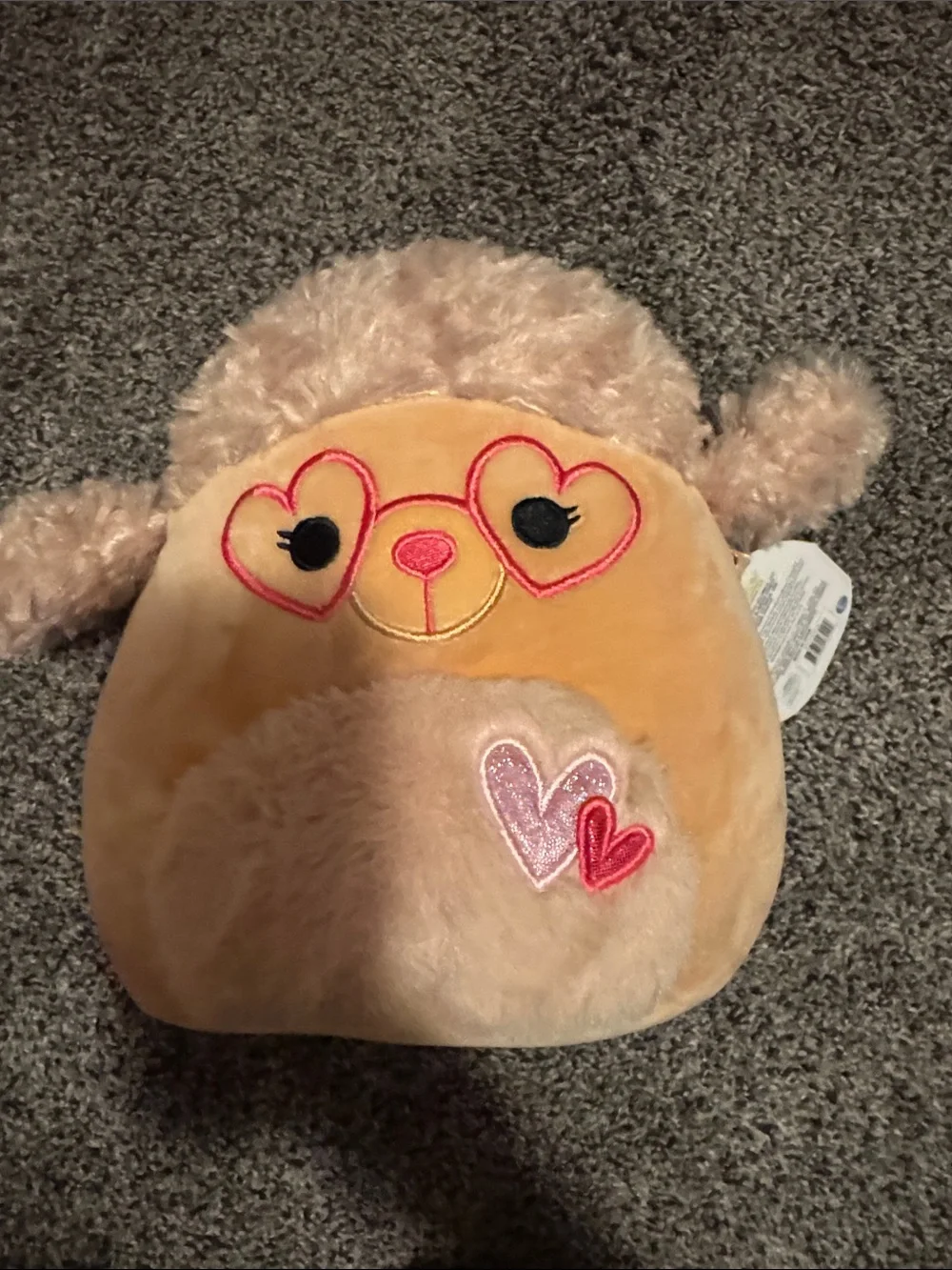 Squishmallows Plush Pet Collection - Tan, Black & Pink Accents